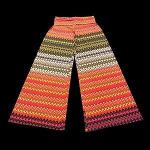 Elan Multicolor Zigzag Beach Coverup Pants